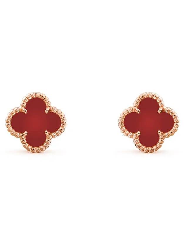 Sweet Alhambra Earrings Gold Red - VANCLEEFARPELS - BALAAN 1