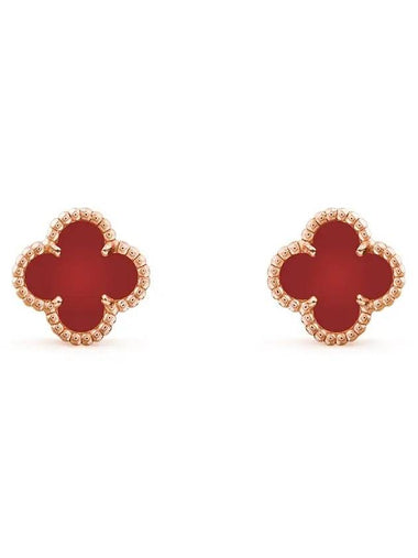 Sweet Alhambra Earrings Gold Red - VANCLEEFARPELS - BALAAN 1