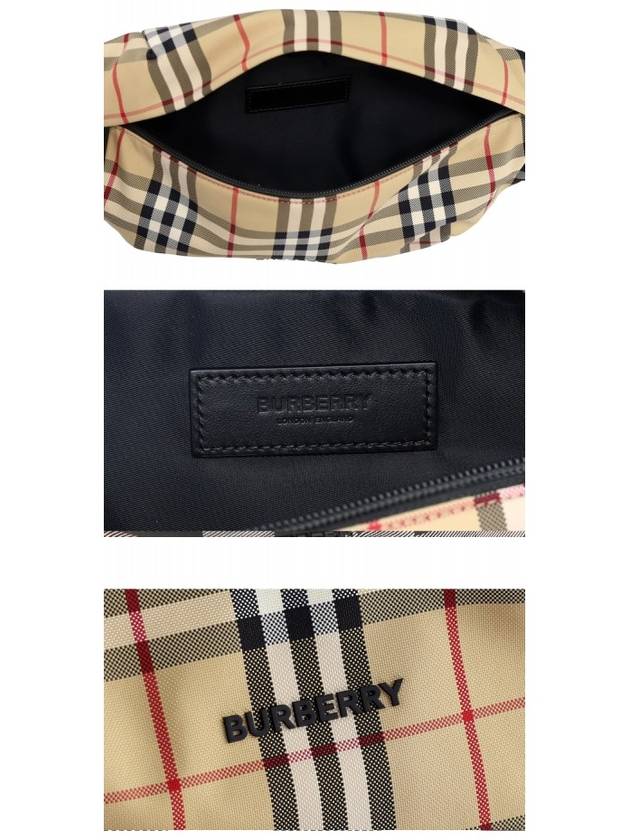 Sonny Embossed Logo Check Belt Bag Beige - BURBERRY - BALAAN 5