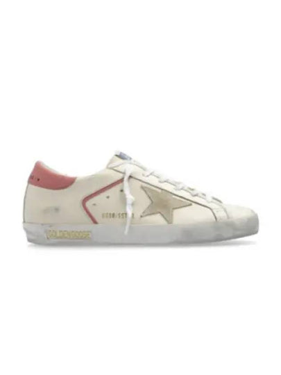 Superstar Pink Tab Low Top Sneakers Cream - GOLDEN GOOSE - BALAAN 2