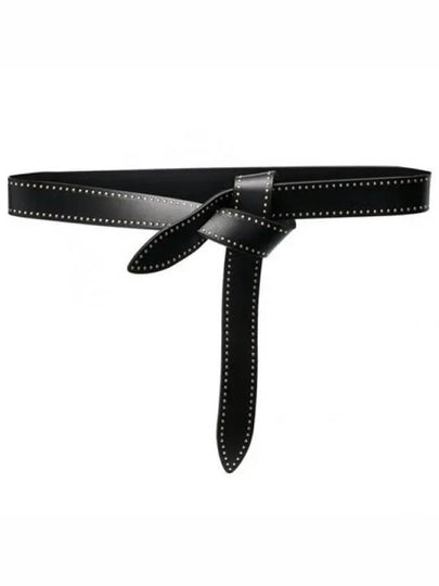 Lecce Knotted Leather Belt Black - ISABEL MARANT - BALAAN 2