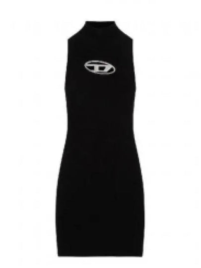 M-Onerva Logo Sleeveless Mini Dress Black - DIESEL - BALAAN 2