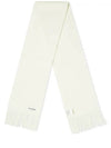 Wool Muffler Scarf White Unisex - ACNE STUDIOS - BALAAN 5