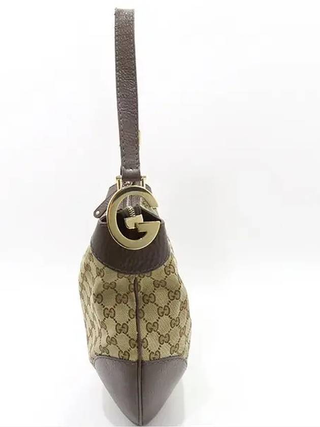 211810 GG Logo Jagard Dark Brown Leather Blended Stitch Hobo Shoulder Bag - GUCCI - BALAAN 3