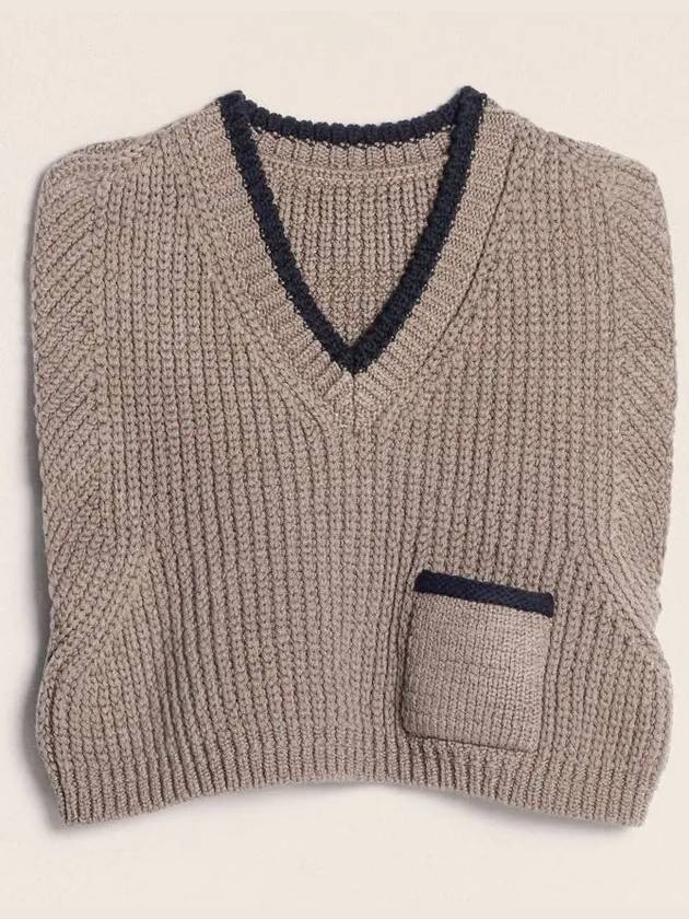 Women's Le Haut Pipa Chunky Knit Vest Grey - JACQUEMUS - BALAAN 3