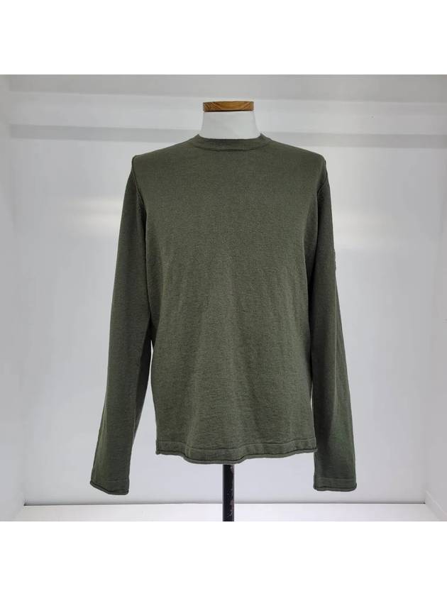 Wappen Patch Crew Neck Knit Top Khaki - STONE ISLAND - BALAAN 2