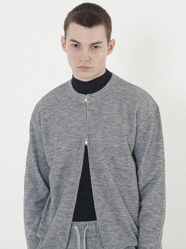 Essential Round Cardigan Zip Up Grey - CHANCE'S NOI - BALAAN 4