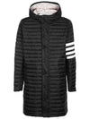 Men's 4 Bar Hooded Padding Black - THOM BROWNE - BALAAN 2