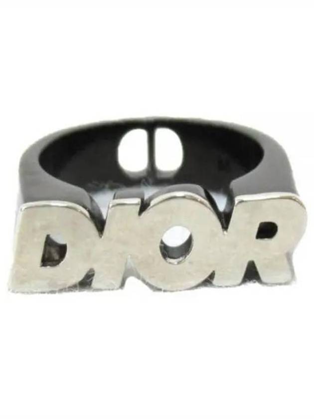 Icon Logo Brass Ring Black Silver - DIOR - BALAAN 2