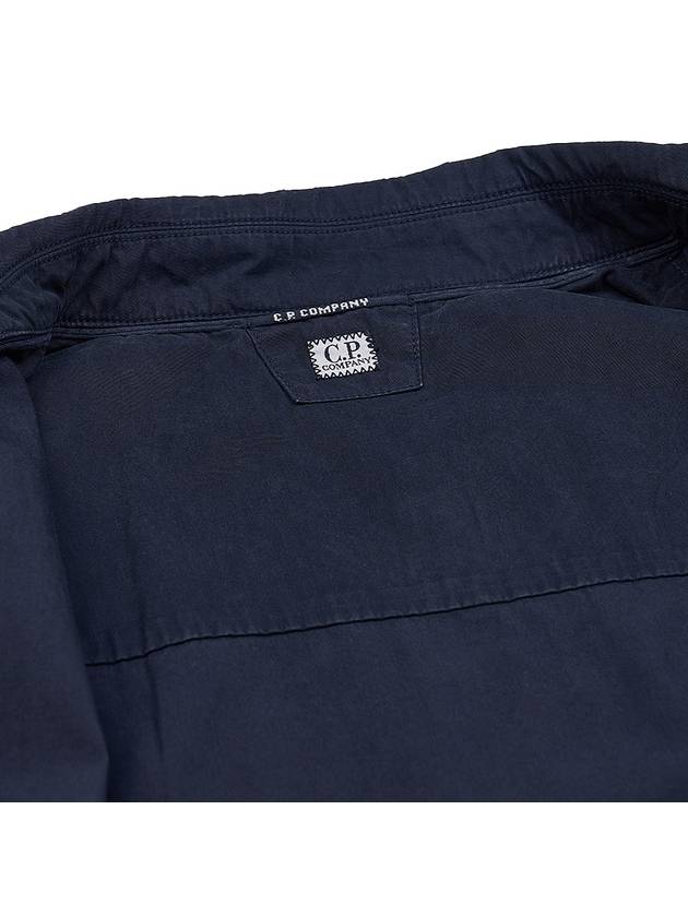 Men's Lens Wappen One Pocket Zip Up Jacket Navy - CP COMPANY - BALAAN 8