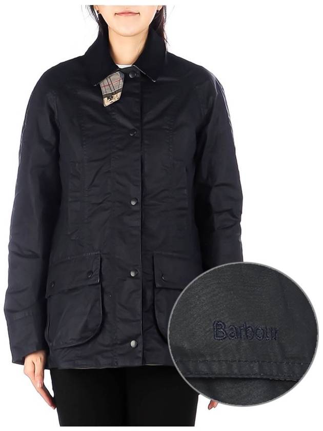 Beadnell Wax Jacket Navy - BARBOUR - BALAAN 2