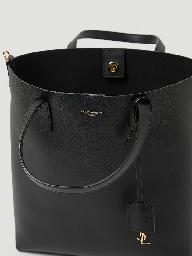 Shopping Toy Supple Leather Tote Bag Black - SAINT LAURENT - BALAAN 8