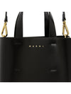 Museo Leather Logo Mini Tote Bag Black - MARNI - BALAAN 11