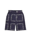 Le Short Pingo Paisley Print Bandana Shorts Navy - JACQUEMUS - BALAAN 2