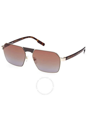 Ermenegildo Zegna Brown Gradient Navigator Men's Sunglasses EZ0210 32F 59 - ERMENEGILDO ZEGNA - BALAAN 1