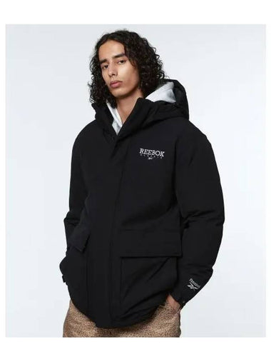 Classic Vector Hooded Down Jacket Black - REEBOK - BALAAN 1