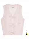 Tie String Light Mohair Vest Pink - GANNI - BALAAN 2