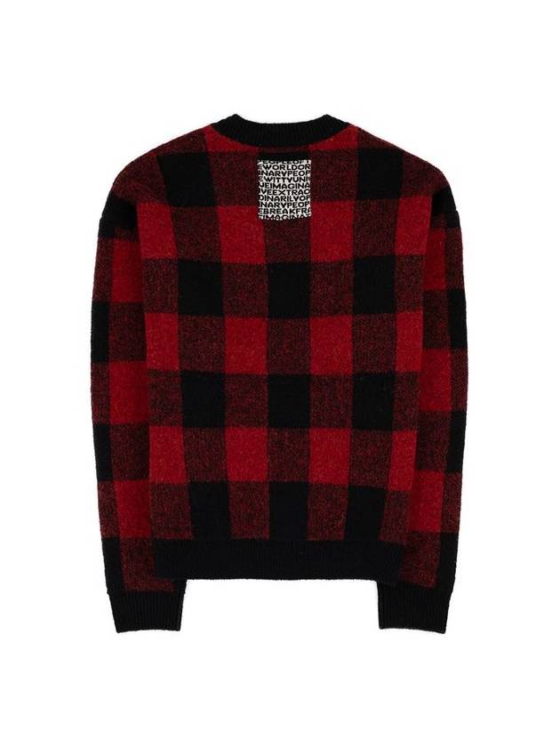 alpaca wool blend tartan check pullover RE - PEOPLE OF THE WORLD - BALAAN 3