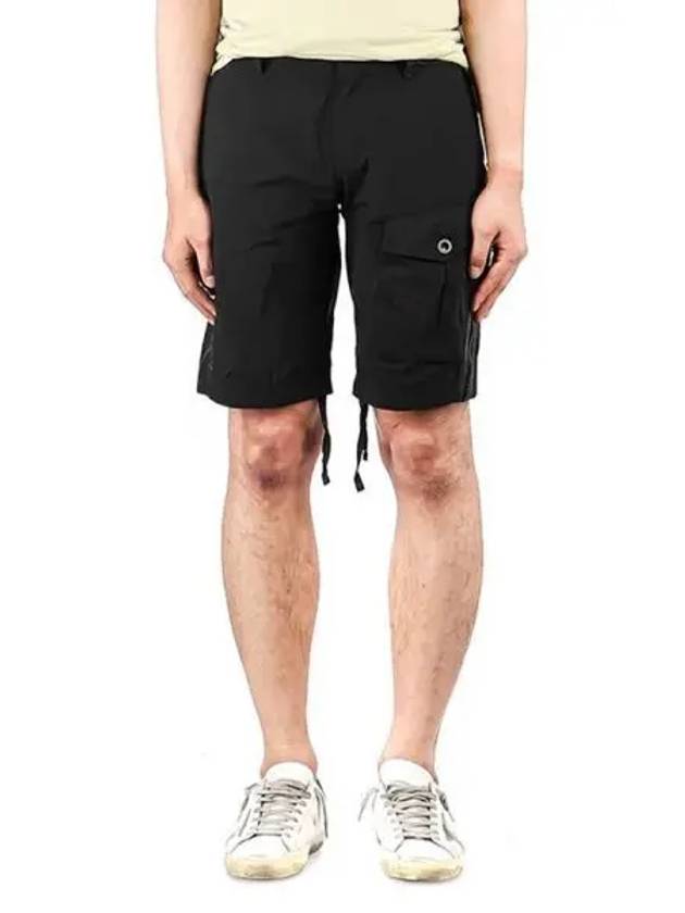 Men's Zipper Insert String Hem Pocket Shorts Black - TEN C - BALAAN 2