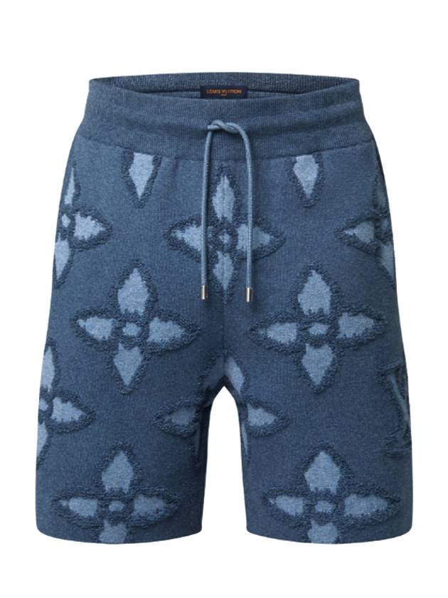 Men s Shorts Jacquard Textured Cotton Knit Indigo Blue - LOUIS VUITTON - BALAAN 9