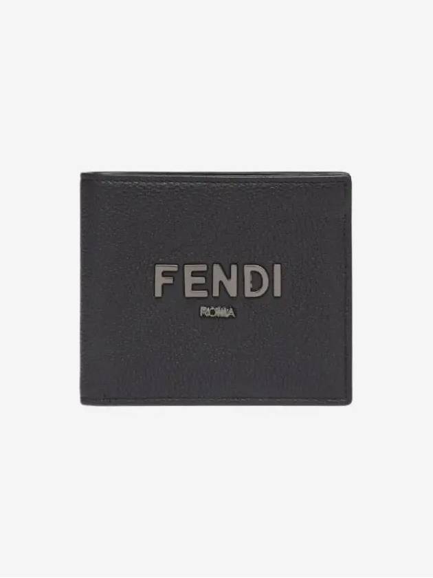 Logo Signature Half Wallet Black - FENDI - BALAAN 2