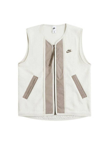 Sherpa Fleece Vest White - NIKE - BALAAN 1