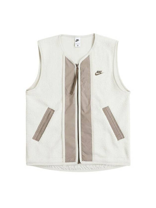 Sherpa Fleece Vest White - NIKE - BALAAN 1