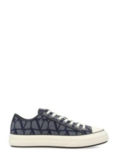 Toile Iconographe Low Top Sneakers Navy - VALENTINO - BALAAN 2