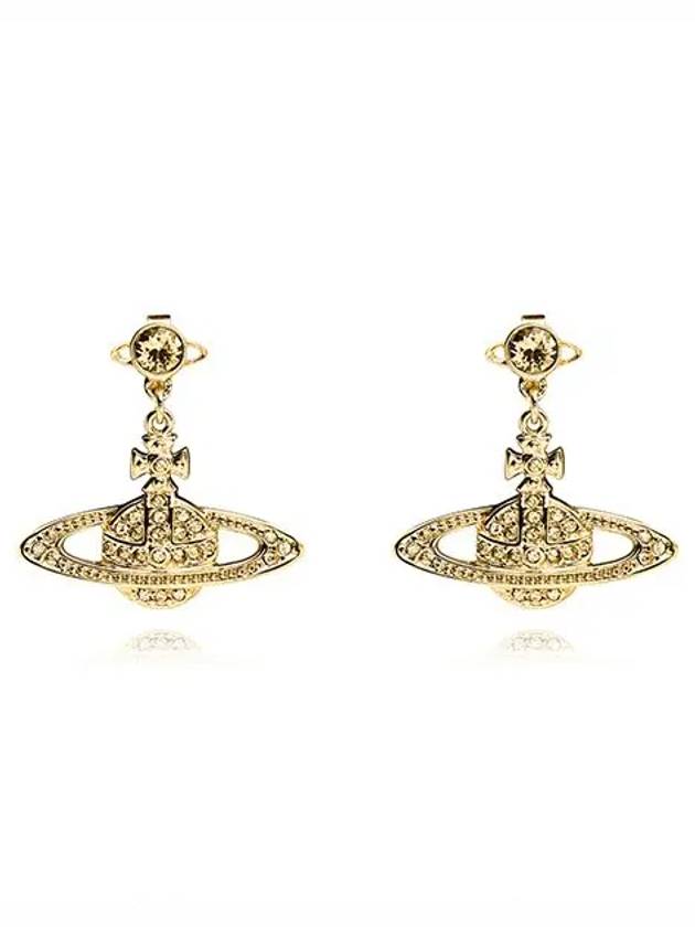 Mini Bas Relief Drop Earrings Gold - VIVIENNE WESTWOOD - BALAAN 2