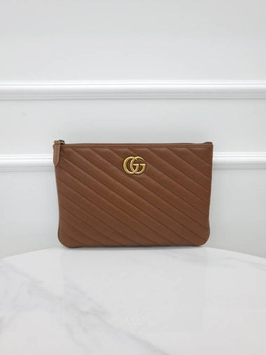 GG Marmont Leather Pouch 525541 - GUCCI - BALAAN 1