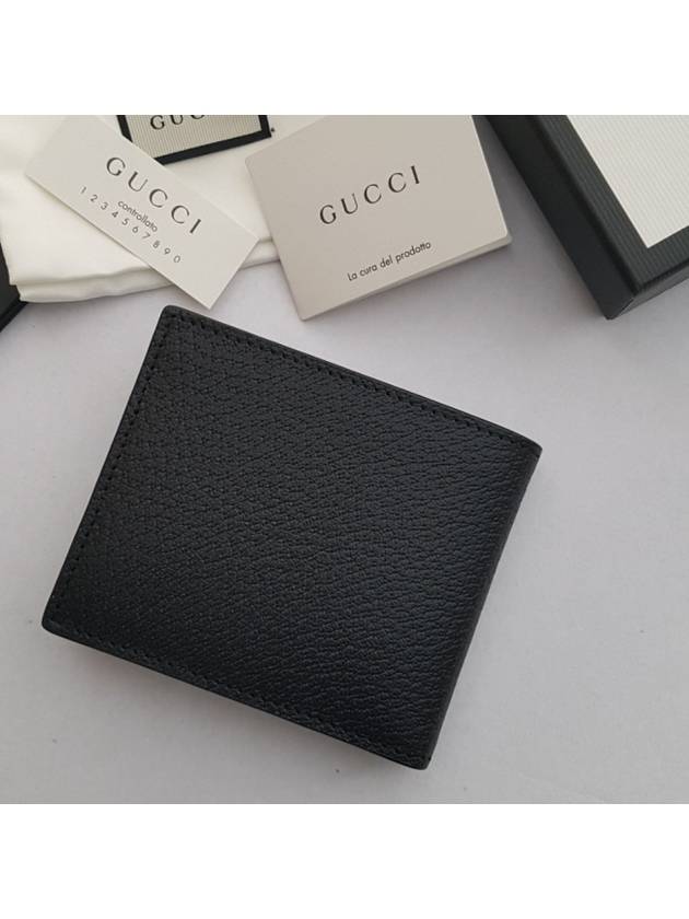 GG Marmont Leather Bi Fold Wallet Black Gold - GUCCI - BALAAN 6