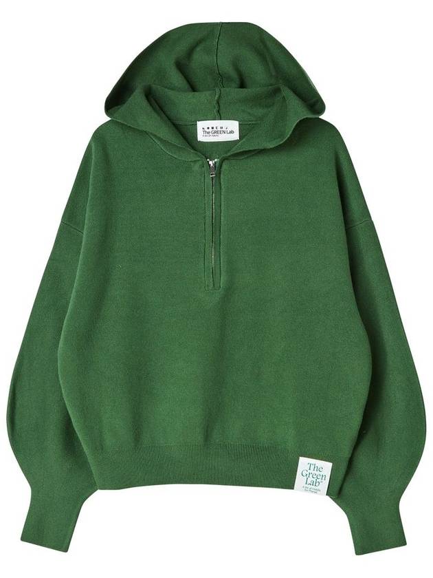 Half Zip-Up Pullover Hoodie Green - THE GREEN LAB - BALAAN 8