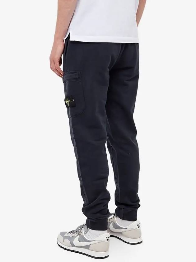 Waffen Patch Cotton Fleece Track Pants Navy - STONE ISLAND - BALAAN 5