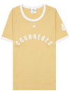 Logo Print Short Sleeve T-shirt Yellow - COURREGES - BALAAN 9