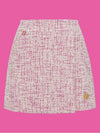 Skirt Shorts Gold Label Jenny Pink H-Line Tweed Skirt GKW9232 - MAHES - BALAAN 1