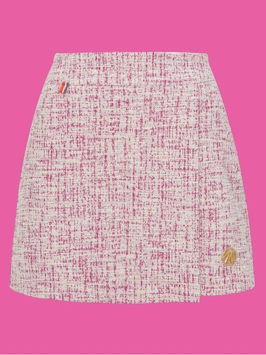 Skirt Shorts Gold Label Jenny Pink H-Line Tweed Skirt GKW9232 - MAHES - BALAAN 1