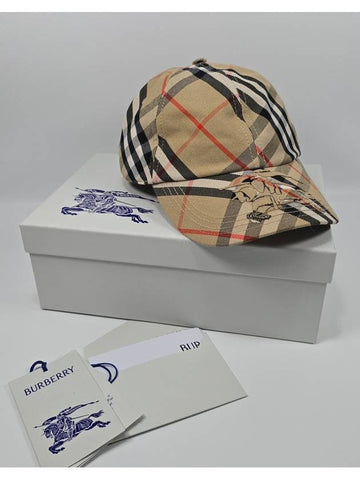 Vintage Check Knight Logo Ball Cap M - BURBERRY - BALAAN 1