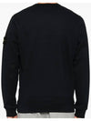 Wappen Patch Crew Neck Cotton Sweatshirt Navy - STONE ISLAND - BALAAN 5