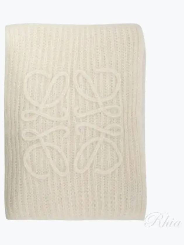 Anagram Mohair Blend Scarf Ivory - LOEWE - BALAAN 2