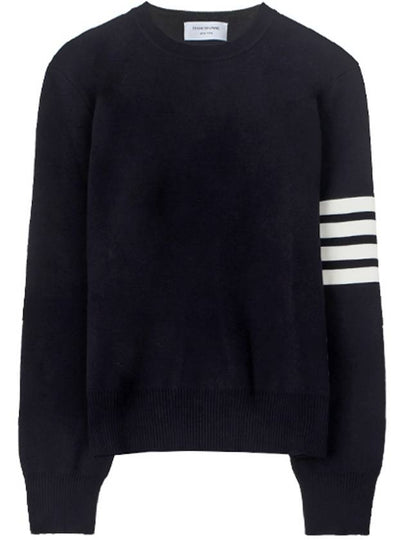 4 Bar Armband Milano Stitch Knit Top Navy - THOM BROWNE - BALAAN 2