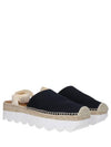 Ankle Tie Platform Espadrilles Black - MARNI - BALAAN 3