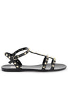 Women's Rockstud Flat Sandals Black - VALENTINO - BALAAN 2