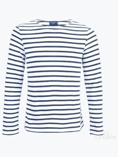 Minquiers Modern Stripe Long Sleeve T-Shirt Neige Marine - SAINT JAMES - BALAAN 2