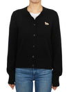 Baby Fox Patch Wool Cardigan Black - MAISON KITSUNE - BALAAN 3