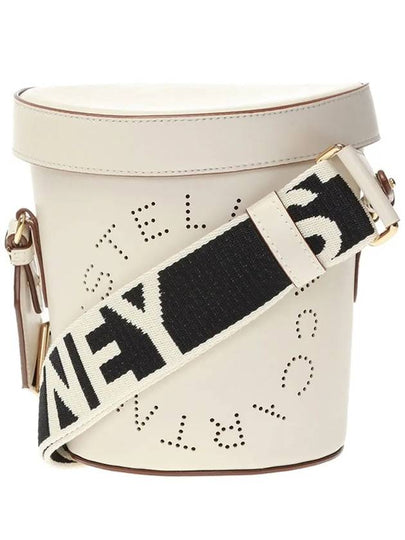 12th Anniversary Signature Punching Logo Leather Bucket Bag Ivory - STELLA MCCARTNEY - BALAAN 2