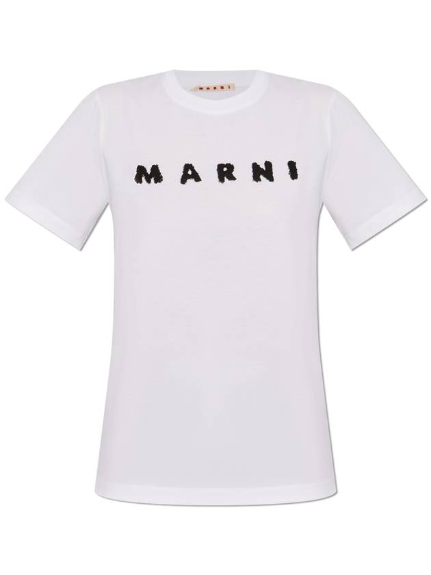 Marni T-shirt With Printed Logo, Women's, White - MARNI - BALAAN 1