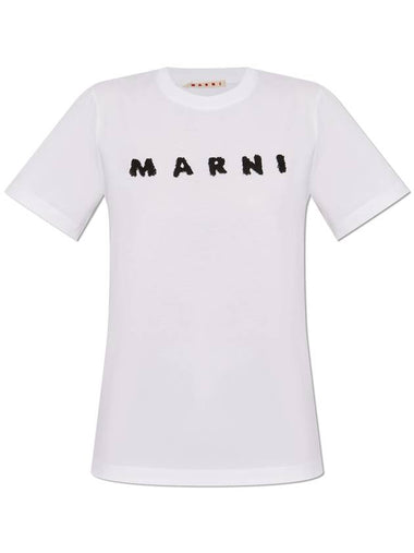 Marni T-shirt With Printed Logo, Women's, White - MARNI - BALAAN 1