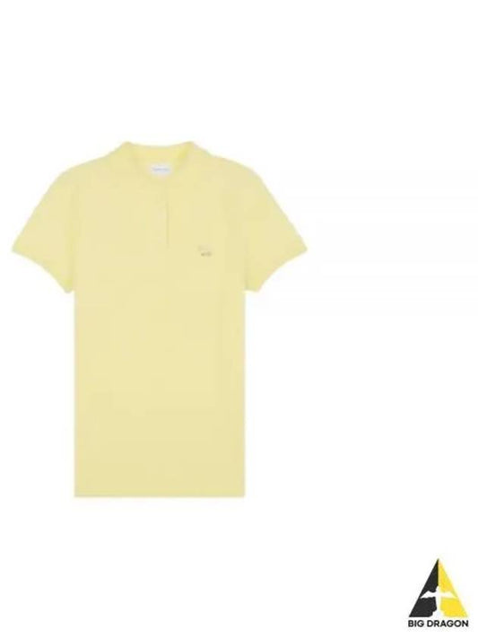 Baby Fox Patch Regular Polo Shirt Yellow - MAISON KITSUNE - BALAAN 2