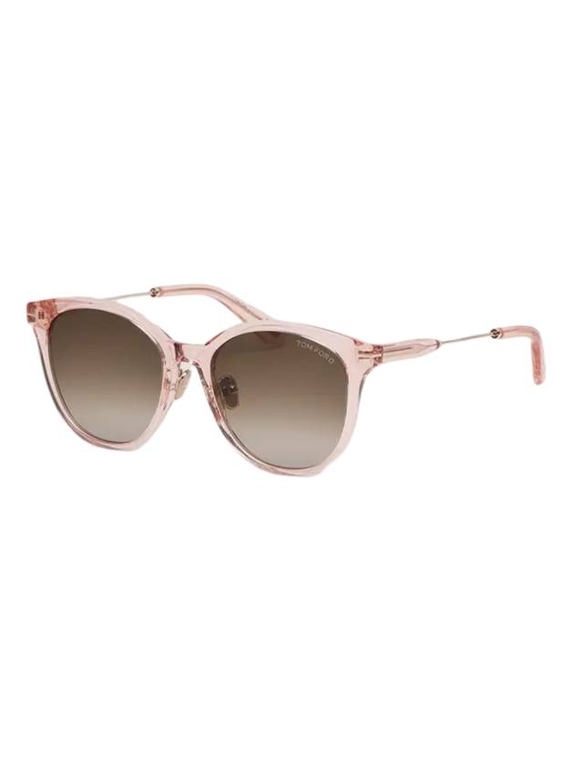 Eyewear Round Horn Rim Asian Fit Sunglasses Pink - TOM FORD - BALAAN 1