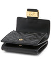 FF Baguette Flap Card Half Wallet Black - FENDI - BALAAN.